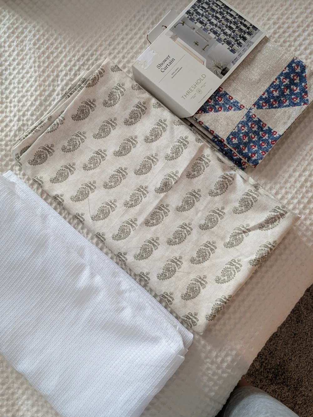 3 New Threshold Target Shower Curtains